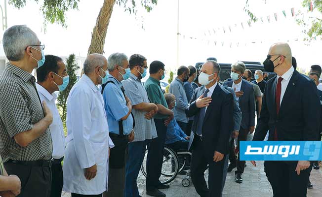 وفد تركي رفيع المستوى يزور مركز مصراتة الطبي، 3 أغسطس 2021. (مركز مصراتة الطبي)