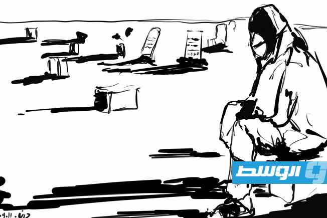 سكتش رسم للفنان الشاب سعد أمين (فيسبوك)