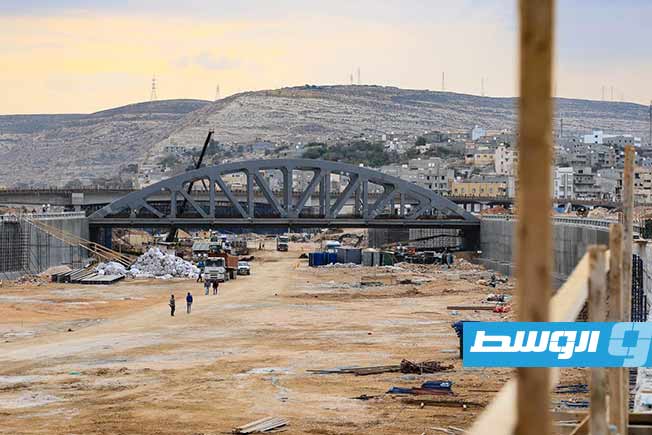 من مشاريع إعمار مدينة درنة، 5 يناير 2025. (صندوق إعمار ليبيا)