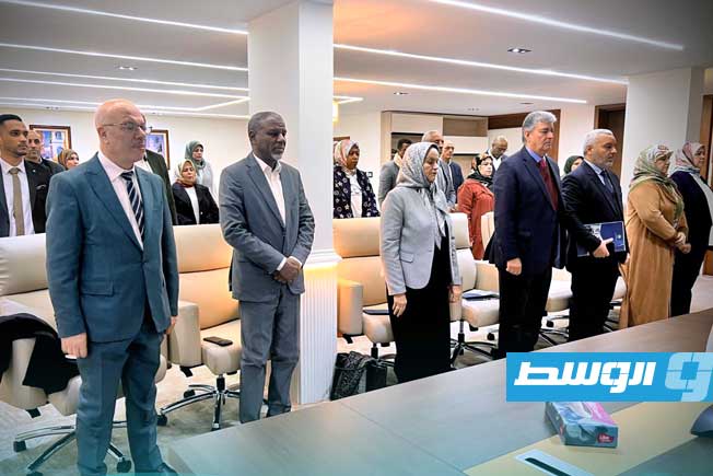 جانب من الحضور في افتتاح ملتقى «الألكسو» شبه الإقليمي للتربية على المواطنة، الأحد 28 ديسمبر 2025. ( اللجنة الوطنية الليبية للتربية والثقافة)