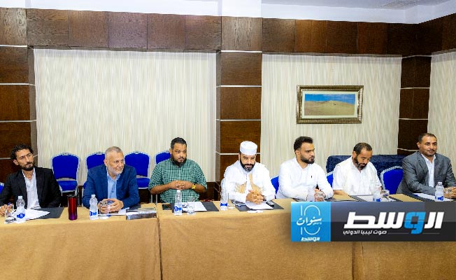 لقاء المشري مع ممثلي تجمعات وتنسيقيات سياسية، الأربعاء 21 أغسطس 2024. (المجلس الأعلى للدولة)