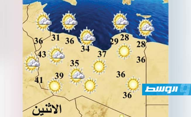 «الأرصاد» يعلن حالة الطقس من السبت إلى الإثنين