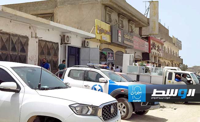 جانب من حملة أمنية لإزالة العشوائيات في بنغازي، الأربعاء 3 يوليو 2024 (جهاز البحث الجنائي )