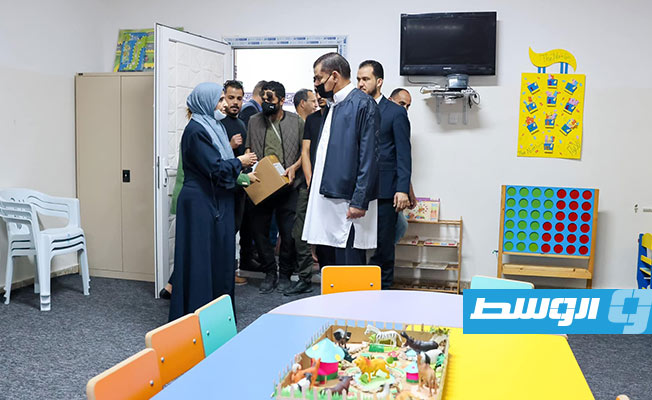 جولة الدبيبة بدار رعاية الطفل. (حكومة الوحدة الوطنية)