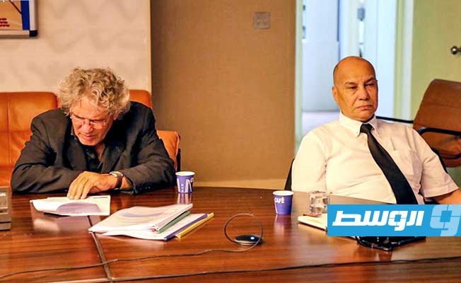 لقاء مسؤولي النهر الصناعي مع مجموعة شركات «ISG» البريطانية، الأربعاء، 18 أكتوبر 2023. (جهاز النهر الصناعي)