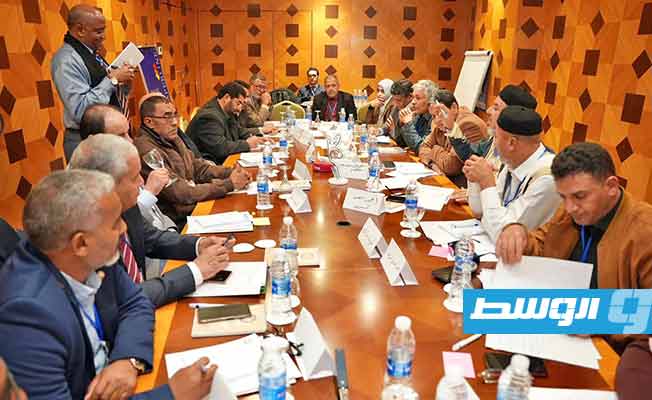 من فعاليات اليوم الثالث للملتقى التحضيري لمؤتمر المصالحة الوطنية، طرابلس، 10 يناير 2023. (المجلس الرئاسي)