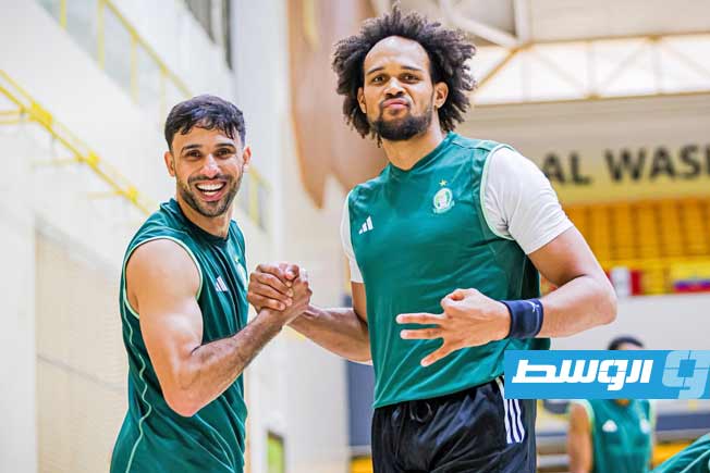 تدريب فريق الأهلي طرابلس استعدادا للبطولة العربية لكرة السلة الأربعاء 24 سبتمبر 2025 (صفحة الأهلي طرابلس على فيسبوك)