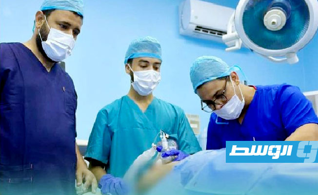 القافلة الطبية المسيرة إلى مستشفى برقن تجري عمليات جراحية 30 أغسطس 2023 (وزارة الصحة بحكومة الدبيبة)