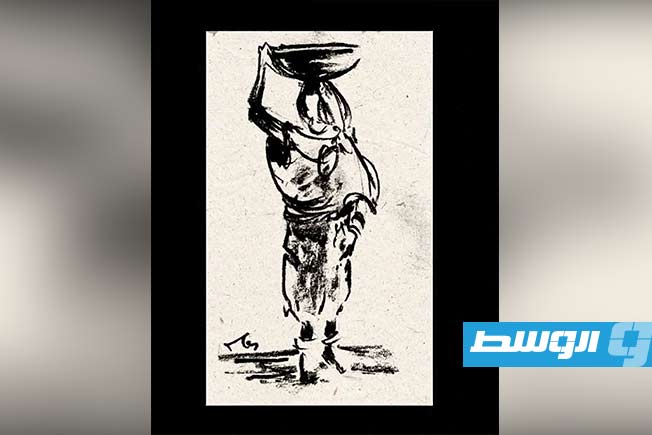 لوحة للفنان الليبي حكيم ألطليس (فيسبوك)