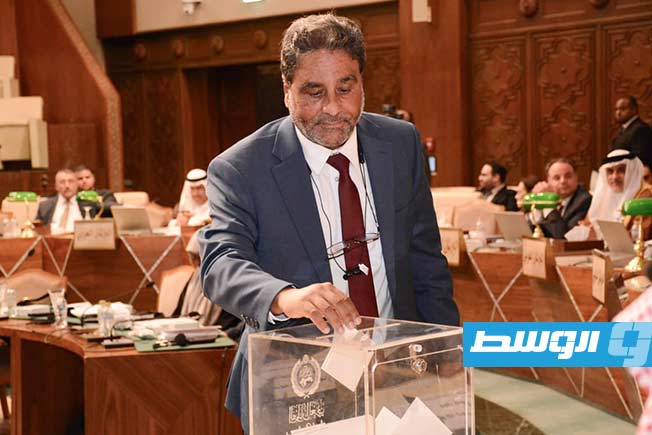 النائب عبدالسلام نصية خلال مشاركته بجلسة للبرلمان العربي بالقاهرة، 31 أكتوبر 2025. (عبدالله بليحق)
