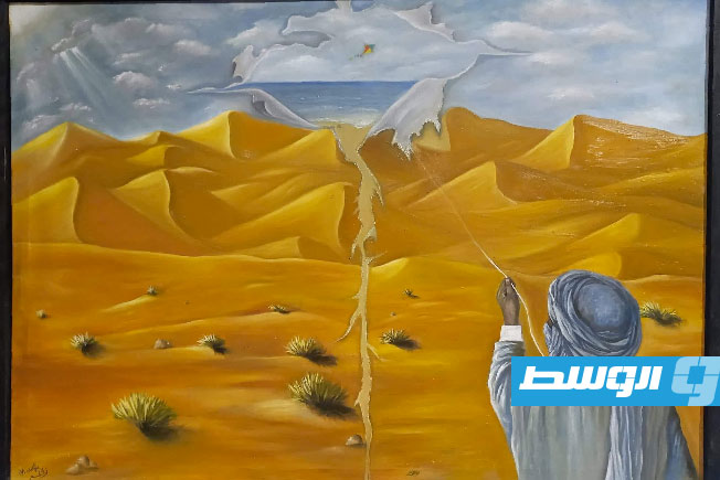 لوحة للفنانة الليبية مودة زِقْلِم (فيسبوك)