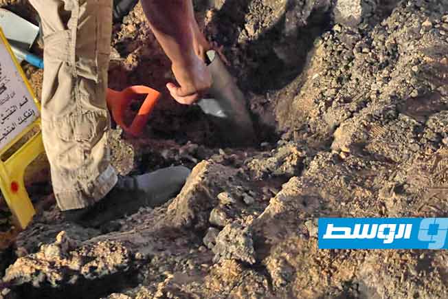 مخلفات جراء انفجار مخزن ذخيرة في مصراتة، 31 أغسطس 2025. (المباحث الجنائية)