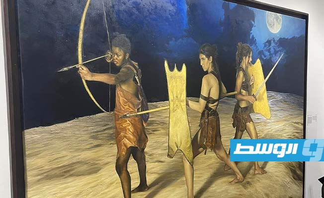 لوحة من معرض «إثنوليبيا» ( بوفا سليم - فيسبوك)