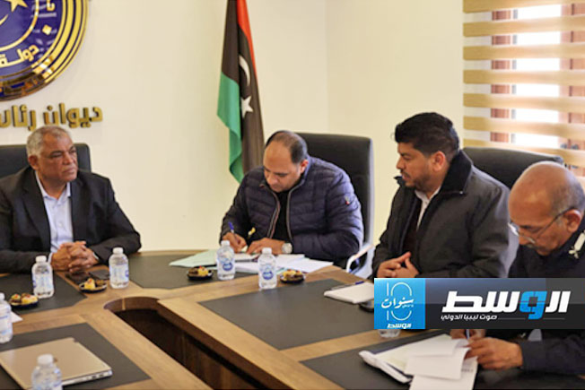 الاجتماع الأول للجنة المركزية لمتابعة انتشار مرض الحمى القلاعية، الإثنين 26 فبراير 2024. (حكومتنا)
