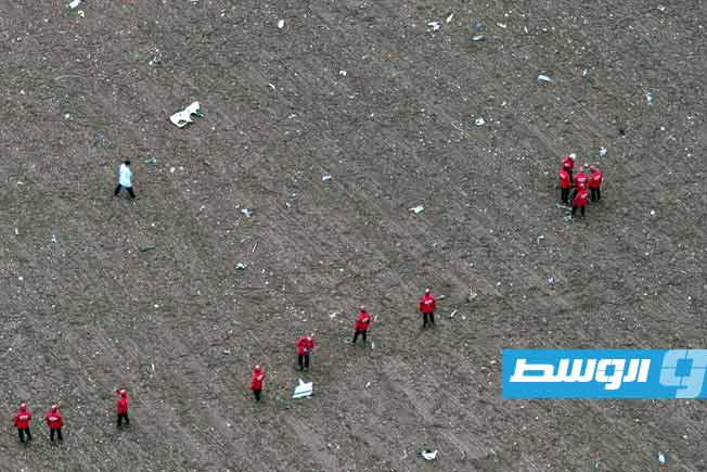 تواصل أعمال البحث في موقع حطام طائرة الحداد ومرافقيه، 24 ديسمبر 2025. (الإنترنت)