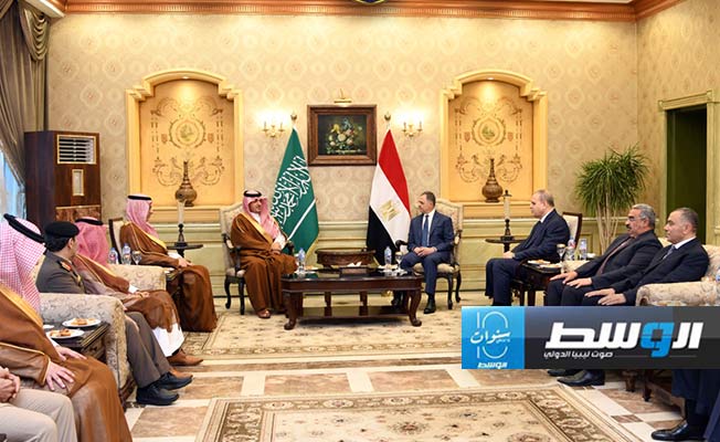 وزير الداخلية المصري محمود توفيق يستقبل نظيره السعودي الأمير عبدالعزيز بن سعود بن نايف بن عبدالعزيز في القاهرة، السبت 7 سبتمبر 2024 (وزارة الداخلية المصرية)
