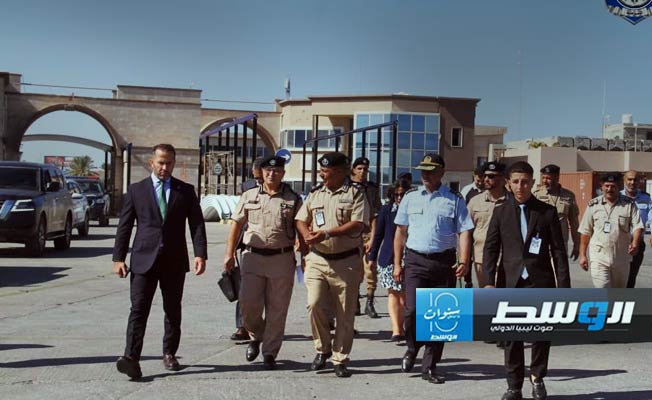 جانب من زيارة وفد الأمانة العامة للإنتربول إلى ليبيا، الثلاثاء 1 أكتوبر 2024 (وزارة الداخلية)