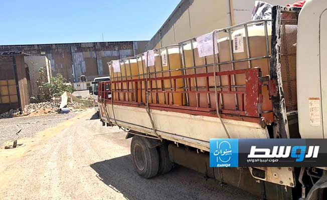 جانب من المعدات الموردة لمشروع محطة طبرق الغازية، الإثنين 22 يوليو 2024 (الشركة العامة للكهرباء)