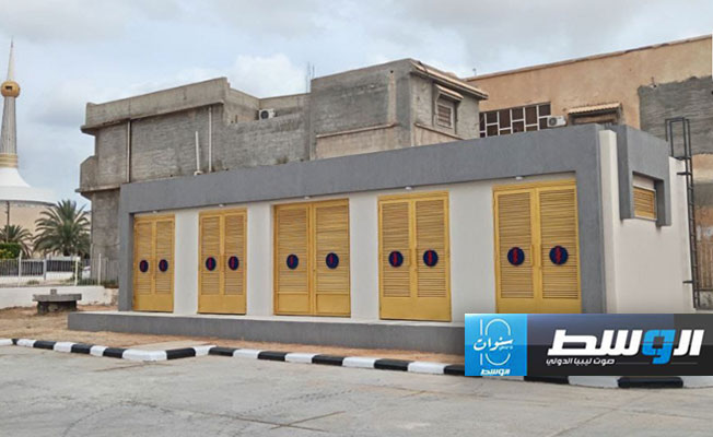 مشروع محطة توزيع مجمع العيادات الذهبي الجديدة بمدينة مصراتة. (حكومتنا)