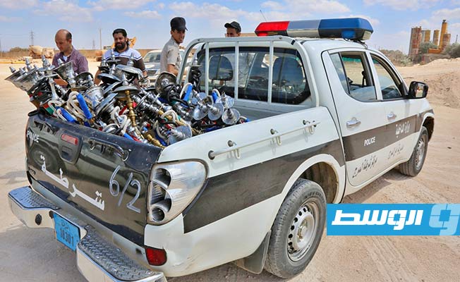 جانب من إعدام مركز شرطة المرج 100 أرقيلة ضمن إجراءات مواجهة «كورونا»، 22 أغسطس 2020. (مديرية أمن المرج)