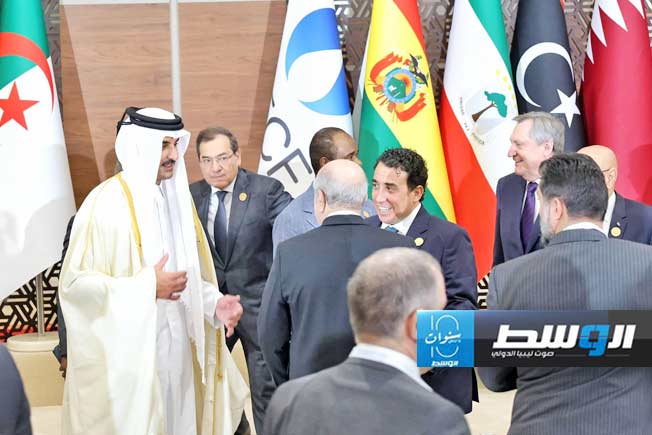 من مشاركة المنفي في قمة الغاز بالجزائر، 2 مارس 2024. (المجلس الرئاسي)