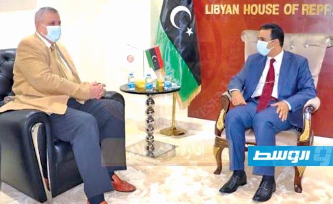 من لقاء النويري في طرابلس مع يان كوبيش، 1 يونيو 2021. (مجلس النواب)