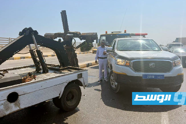 حادث مروي لسيارة بطريق الشط في طرابلس، 13 أغسطس 2025 (مديرية أمن طرابلس)