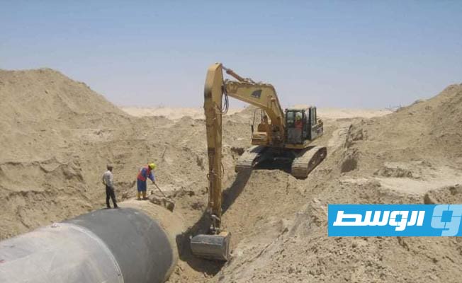 تفقد مسارات خط مياه بنغازي- تازربو بمنظومة النهر الصناعي. (الجهاز)