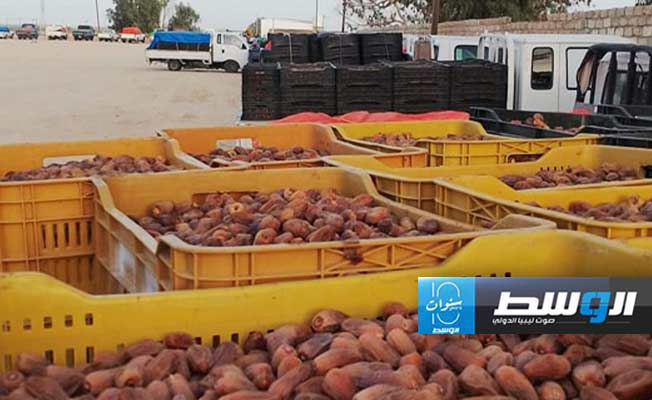 سوق التمور في أوجلة. (أخبار وزارات حكومة ليبيا)