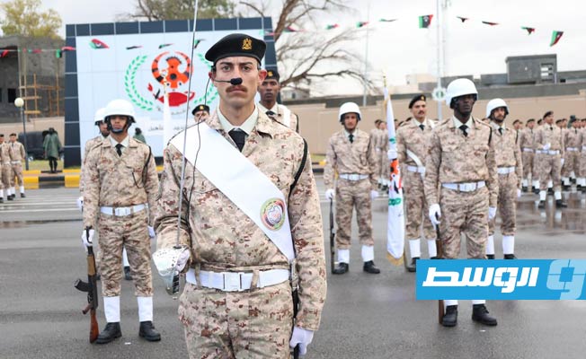 حقل تخريج الدفعة 34 من منتسبي جهاز المخابرات العامة في طرابلس، الخميس 21 ديسمبر 2023. (المجلس الرئاسي)