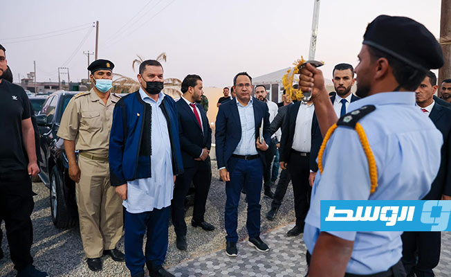 زيارة الدبيبة إلى بلديات العزيزية والسواني والزهراء بسهل الجفارة. (حكومة الوحدة الوطنية)