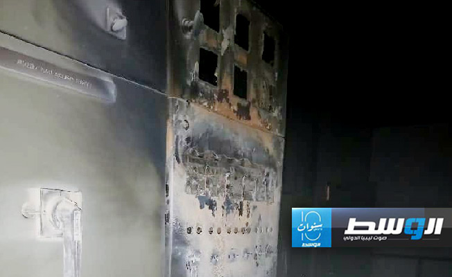 أضرا لحقت محطة كهرباء الكفرة الغازية جراء الأمطار، 12 أغسطس 2024. (صفحة المحطة على فيسبوك)