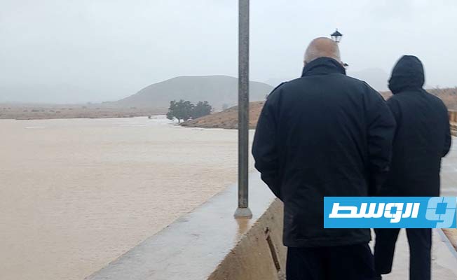 قيادات أمنية تتفقد وضع السد، 6 ديسمبر 2024. (أمن النواحي الأربع)