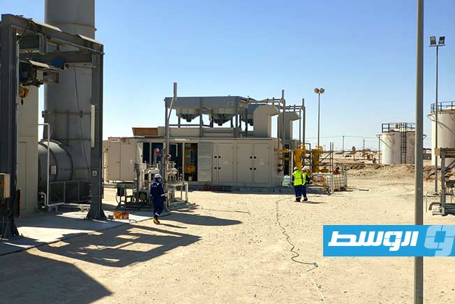 محطة التوليد الجديدة بحقل النافورة، الثلاثاء 15 أبريل 2025 (شركة الخليج العربي للنفط)