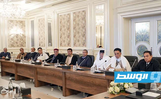 لقاء المنفي مع وفد قبيلة المقارحة، 25 ديسمبر 2024. (المكتب الإعلامي للمجلس الرئاسي)