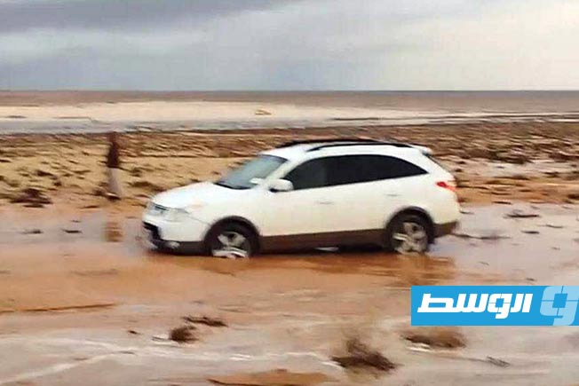 أمطار غزيرة على طبرق، 5 يناير 2025. (بوابة الوسط)