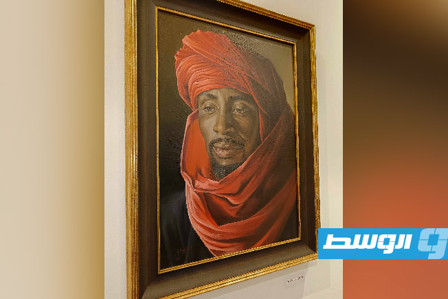 لوحة في معرض سيمفونية في دار كريستا. 23 فبراير 2025. (بوابة الوسط)