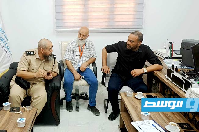 زيارة مسؤولين بالمديرية للمكتب، 12 أغسطس 2025. (مديرية أمن زليتن)