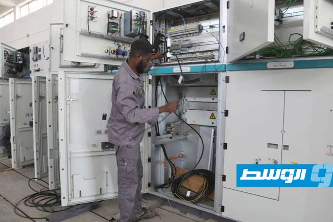 من أعمال تجهيز محطة كهرباء سوق الثلاثاء، 3 مايو 2025. (شركة الكهرباء)
