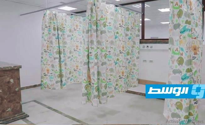 صيانة وتجهيز أقسام مستشفى الهضبة الخضراء في طرابلس، 18 سبتمبر 2020. (صحة الوفاق)