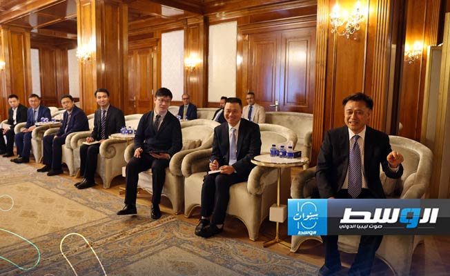 لقاء الدبيبة مع وفد الائتلاف الوطني الصيني للاستشارات الهندسية، الثلاثاء 27 أغسطس 2024. (حكومتنا)