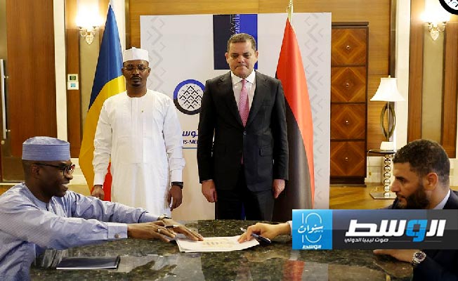 مراسم توقيع اتفاقية ترحيل المهاجرين غير النظاميين التشاديين إلى بلادهم، الأربعاء 17 يوليو 2024. (حكومتنا)