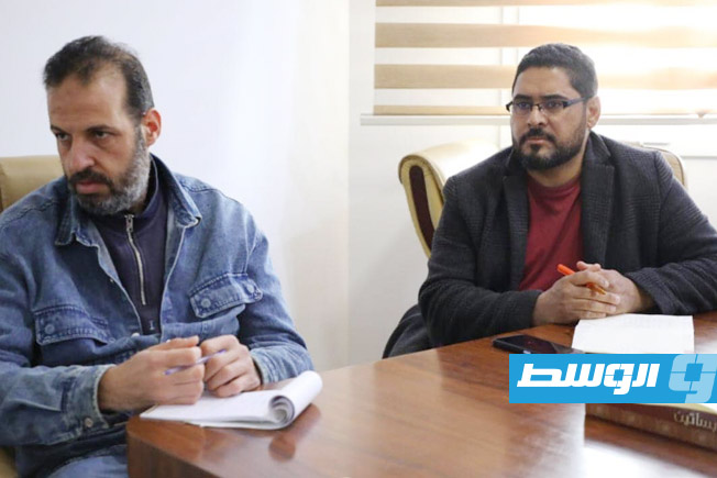 من لقاء مسؤول بوزارة الحكم المحلي مع مسؤول المختبرات في معهد «سيام باري» ‎دوناتو مونديللي، بالعاصمة طرابلس، 4 مارس 2025. (الصفحة الرسمية للوزارة)