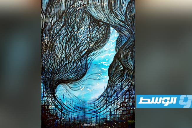 لوحة للفنانة هند علي الراشدي (فيسبوك)