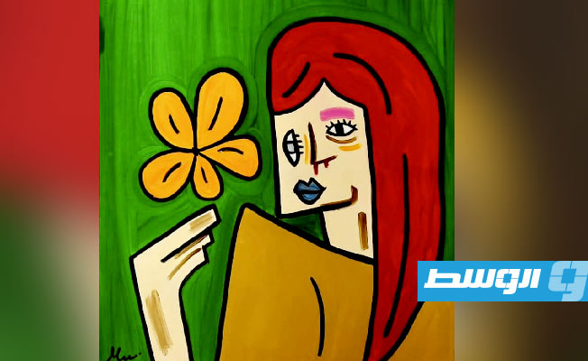 لوحة للفنانة الليبية ملاك الكوت (أرشيف إنترنت)