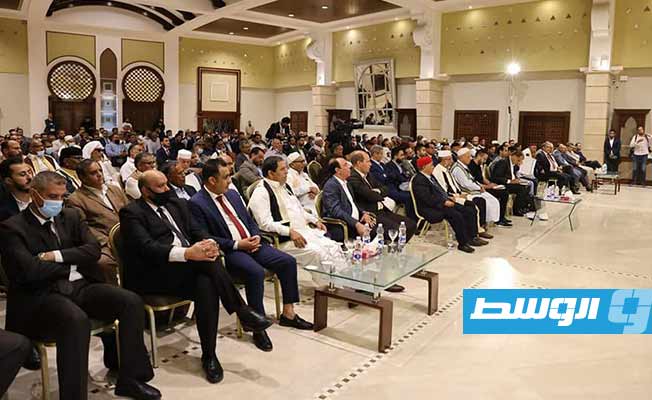 رئيس حكومة الوحدة الوطنية يلتقي وفدًا من منطقتي الهلال النفطي والواحات (صفحة الحكومة على فيسبوك)