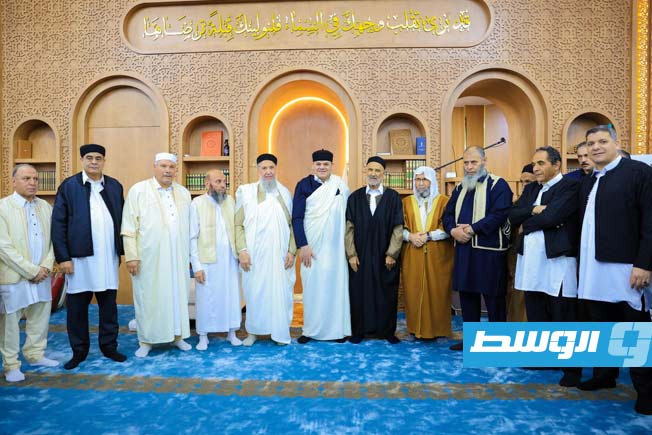 الدبيبة خلال افتتاحه المسجد، 7 مارس 2025. (المكتب الإعلامي لرئيس حكومة الوحدة)