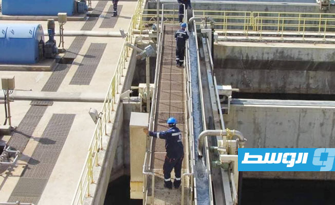 الانتهاء من أعمال تجديد مدخل مياه البحر بمحطة شمال بنغازي، 31 أكتوبر 2021. (الشركة العامة للكهرباء)