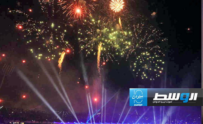 جانب من حفل إعادة افتتاح ملعب طرابلس الدولي، 8 مارس 2024. (تصوير - محمود دردور، بوابة الوسط)