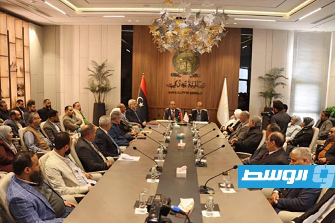 مراسم التسليم والاستلام بين المجلس البلدية بنغازي المنتخب والمجلس التسييري السابق، الإثنين 9 فبراير 2026. (بلدية بنغازي)